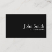 Plain Black QR Code Veterinarian Minimalist Visitekaartje (Voorkant)