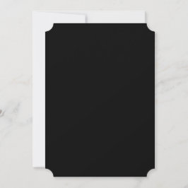Plain Black Ticket Corner Blank Wedding Kaart