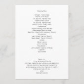 Plain Black White Flat Wedding Program Sjabloon (Achterkant)