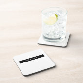 Plain Black White Professional-minimalistische naa Bier Onderzetter (Rechterzijde)