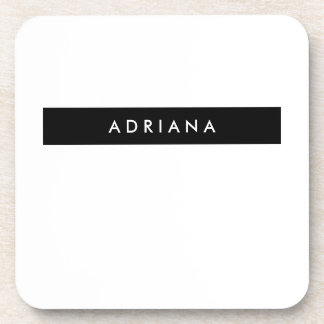 Plain Black White Professional-minimalistische naa Bier Onderzetter