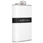 Plain Black White Professional-minimalistische naa Heupfles (Rechts)