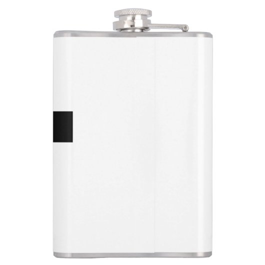 Plain Black White Professional-minimalistische naa Heupfles (Achterkant)