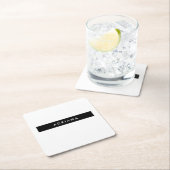 Plain Black White Professional-minimalistische naa Kartonnen Onderzetters (Insitu)