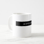 Plain Black White Professional-minimalistische naa Koffiemok (Voorkant links)