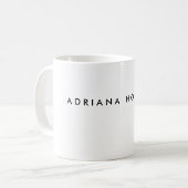 Plain Black White Professional-minimalistische naa Koffiemok (Voorkant links)