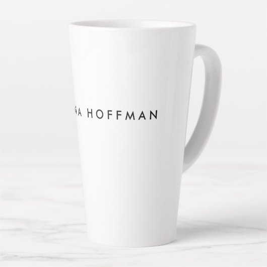 Plain Black White Professional-minimalistische naa Latte Mok (Rechterhoek)