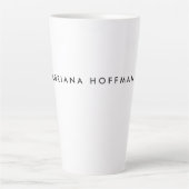 Plain Black White Professional-minimalistische naa Latte Mok (Voorkant)