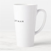 Plain Black White Professional-minimalistische naa Latte Mok (Rechts)