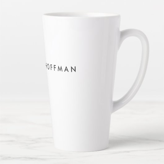 Plain Black White Professional-minimalistische naa Latte Mok (Rechts)