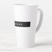 Plain Black White Professional-minimalistische naa Latte Mok (Rechterhoek)