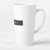 Plain Black White Professional-minimalistische naa Latte Mok (Rechts)