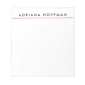 Plain Black White Professional-minimalistische naa Notitieblok (Voorkant)