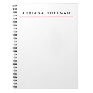 Plain Black White Professional-minimalistische naa Notitieboek