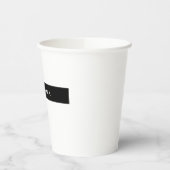 Plain Black White Professional-minimalistische naa Papieren Bekers (Links)