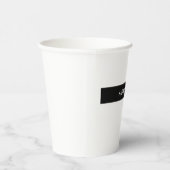 Plain Black White Professional-minimalistische naa Papieren Bekers (Rechts)
