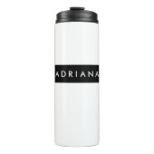 Plain Black White Professional-minimalistische naa Thermosbeker (Voorkant)