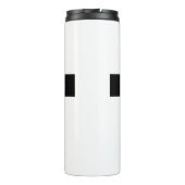 Plain Black White Professional-minimalistische naa Thermosbeker (Achterkant)