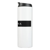 Plain Black White Professional-minimalistische naa Thermosbeker (Geroteerd rechts)