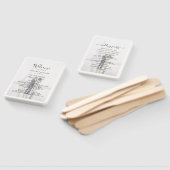 Plain Black & White Vellum Photo Wedding Program Handwaaier (Niet-gemonteerd)