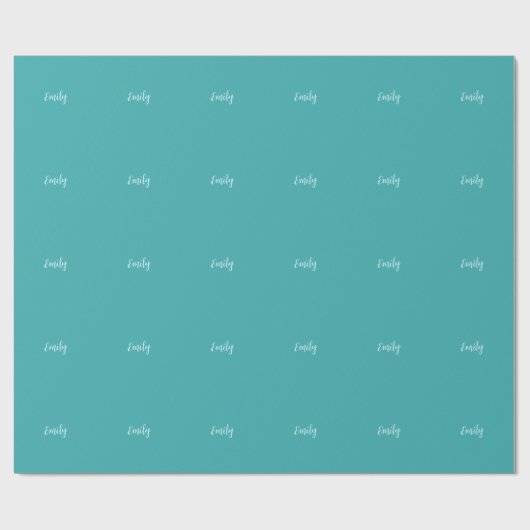 Plain Blue Green Modern Minimalistisch Cadeaupapier (Vlak)