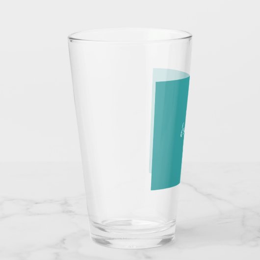 Plain Blue Green Modern Minimalistisch Glas (Rechts)