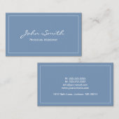 Plain Blue Physician Assistant Visitekaartje (Voorkant / Achterkant)