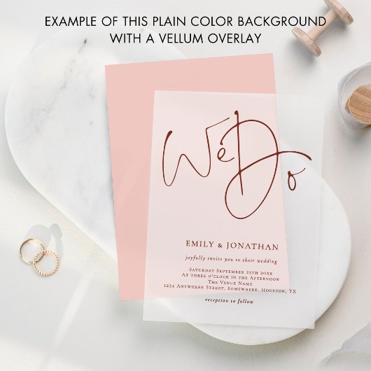 Plain Blush Roze Achtergrond voor Vellum Overlay Kaart
