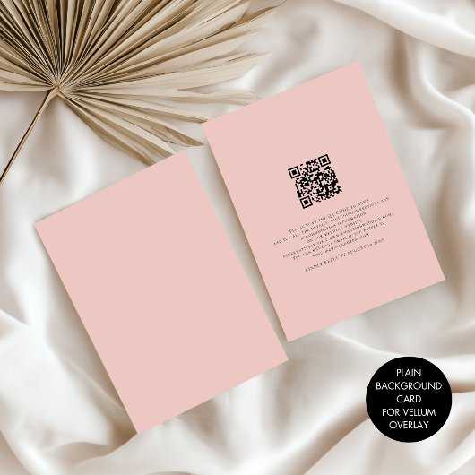 Plain Blush Roze Achtergrond voor Vellum Overlay Kaart