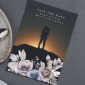 Plain Bohemian Dried Waterverf Muted Floral Save The Date