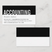 PLAIN BOLD BAND minimalistisch modern bold zwart Visitekaartje (Voorkant / Achterkant)