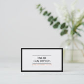 Plain Bold Border Lawyer/Attorney Visitekaartje (Staand voorkant)