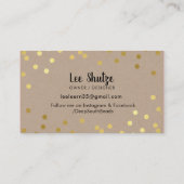 PLAIN BOLD MINIMAL confetti faux gold kraft zwart Visitekaartje (Achterkant)
