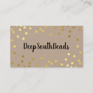 PLAIN BOLD MINIMAL confetti faux gold kraft zwart Visitekaartje