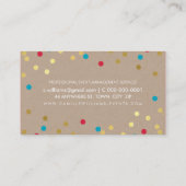 PLAIN BOLD MINIMAL confetti goud rood blauw kraft Visitekaartje (Achterkant)