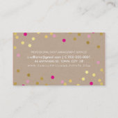 PLAIN BOLD MINIMAL confetti goud roze schattig kra Visitekaartje (Achterkant)
