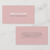 PLAIN BOLD MINIMAL smart text baby roze + grijs Visitekaartje (Voorkant / Achterkant)