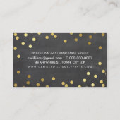 PLAIN BOLD MINIMALE confetti goud stijlvol krijtbo Visitekaartje (Achterkant)
