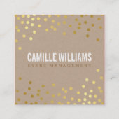 PLAIN BOLD MINIMALE slimme glam confetti gouden kr Vierkante Visitekaartje (Voorkant)