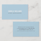 PLAIN BOLD MINIMALE slimme tekst baby blauw + grij Visitekaartje (Voorkant / Achterkant)