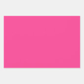 Plain Bonbon Fuchsia Dazzle Roze tinten 3 tinten Inpakpapier Vel (Voorkant 2)