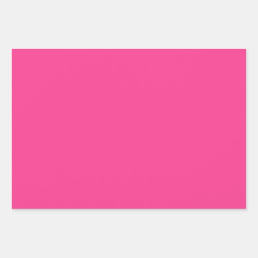 Plain Bonbon Fuchsia Dazzle Roze tinten 3 tinten Inpakpapier Vel (Voorkant 2)