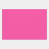Plain Bonbon Fuchsia Dazzle Roze tinten 3 tinten Inpakpapier Vel (Voorkant)