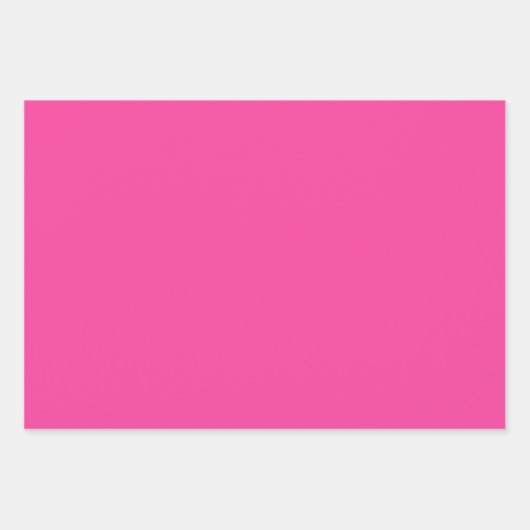 Plain Bonbon Fuchsia Dazzle Roze tinten 3 tinten Inpakpapier Vel (Voorkant)