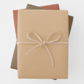 Plain Brandy Beer Roest Bruine tinten 3 tinten Inpakpapier Vel (In situ)