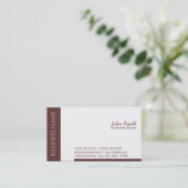 Plain Brown Investment Banker Visitekaartje (Staand voorkant)