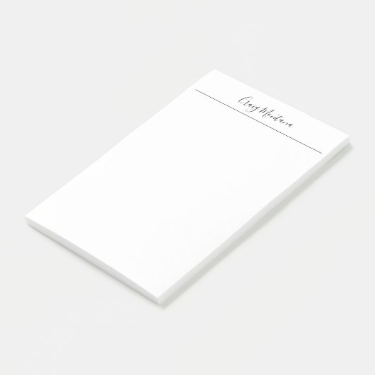 Plain Calligraphy Stylish Chic Your Name Edit Post-it® Notes (Schuin)