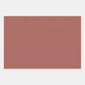 Plain Carmine Redwood Brick Red Shades 3 Tones Inpakpapier Vel (Voorkant 2)