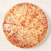 Plain Cheese Pizza Zandsteen Onderzetter (Voorkant)