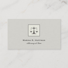 Plain chic Attorney Justice Scale Professional Visitekaartje